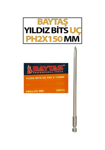 Yıldız Bits Vidalama Ucu Baytaş Ph2x150 Mm 1 Adet