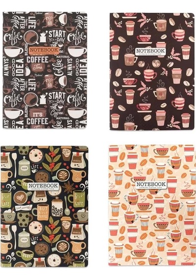 Keskin Uninote Dikişli Defter 18,5x26cm 58yp Noktalı Coffee Time 381873-99