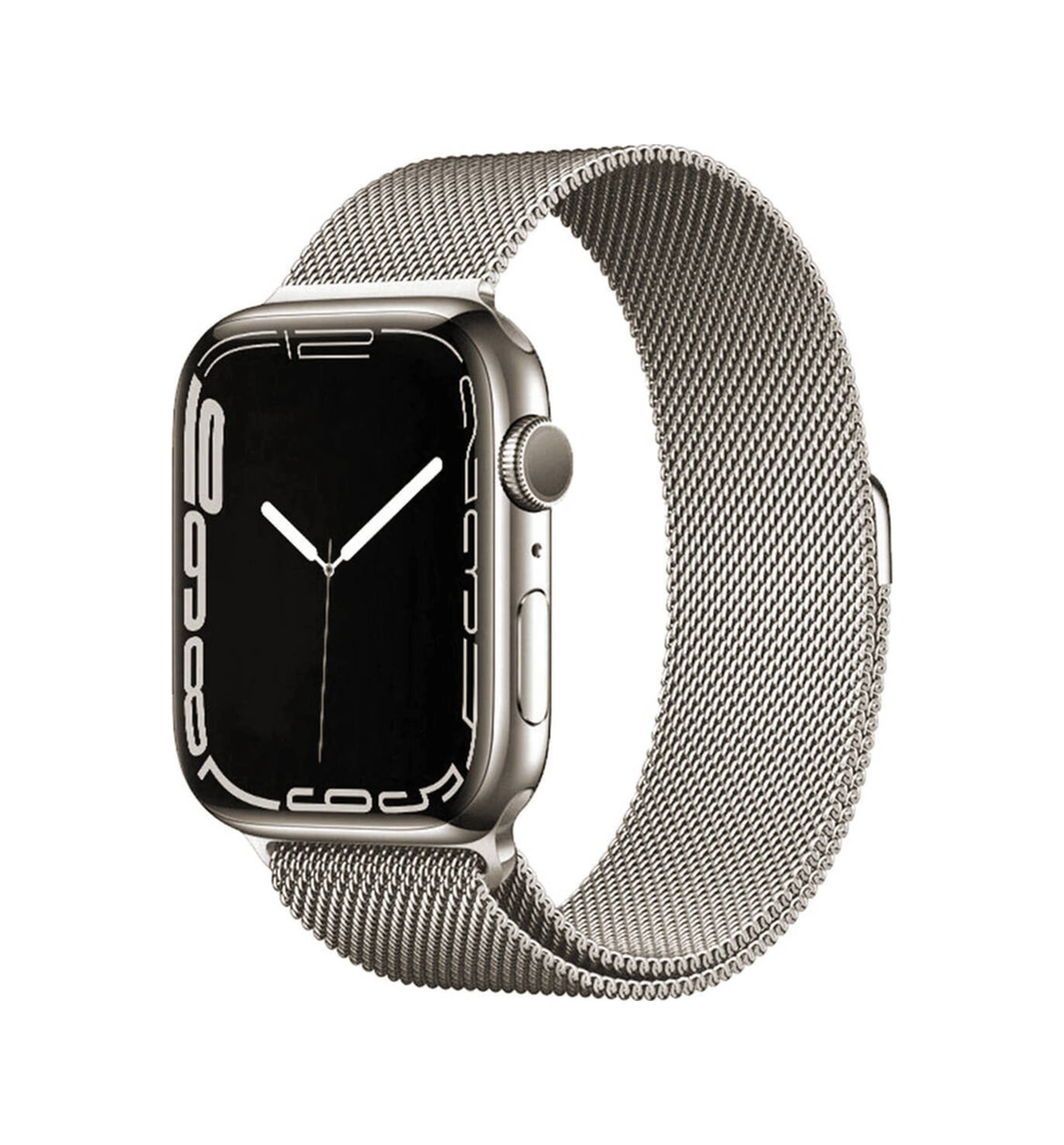 Adige Apple Uyumlu Watch  11 46mm Kordon Kayış Metal Hasır Örgülü