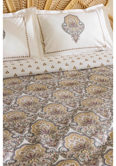 Karaca Home Cherly %100 Pamuk Tek Kişilik Pike Takımı Hardal Hardal