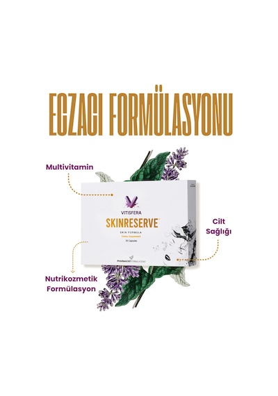Vitisfera Skinreserve Cüce Palmiye Eki Multivitamin ve Multimineral İçeren Takviye Edici Gıda 30 Kapsül