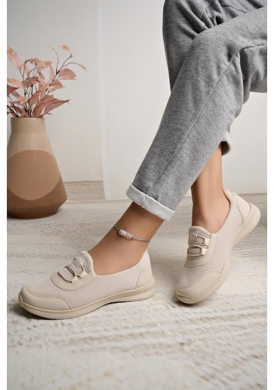 Nesilshoes Nesil Shoes Bsea 575 Bej Memory Foam Kadın Yürüyüş Ayakkabısı Nesilshoes Nesil Shoes Bsea 575 Bej Memory Foam Kadın Yürüyüş Ayakkabısı