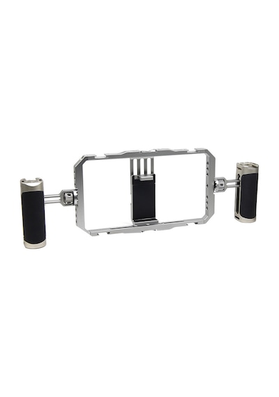 Gdx Phn-08 Profesyonel Video Rig Çift Tutacaklı Metal Telefon Kafesi Vlog Ekipmanı