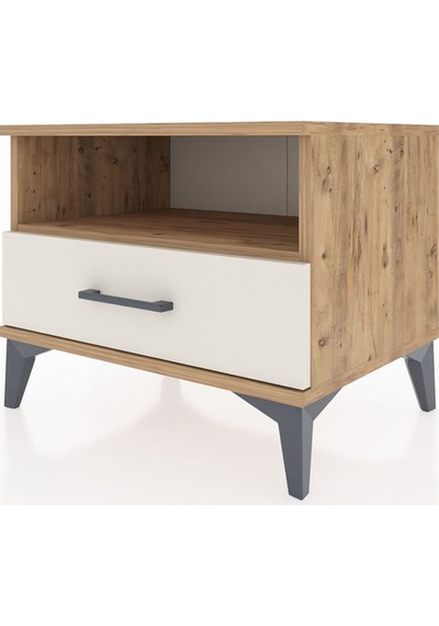 Hyperion Komodin Tek Raflı Tek Çekmeceli 60x44x48 Çam-aytaşı Çam