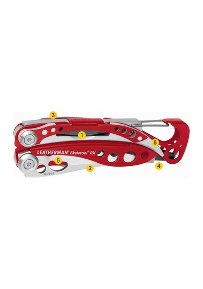 Leatherman Skeletool Rx Red Çok Amaçlı Kamp Çakı Kırmızı