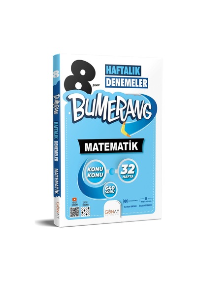 Günay 8. Sınıf Bumerang Matematik 32 Haftalık Denemeler