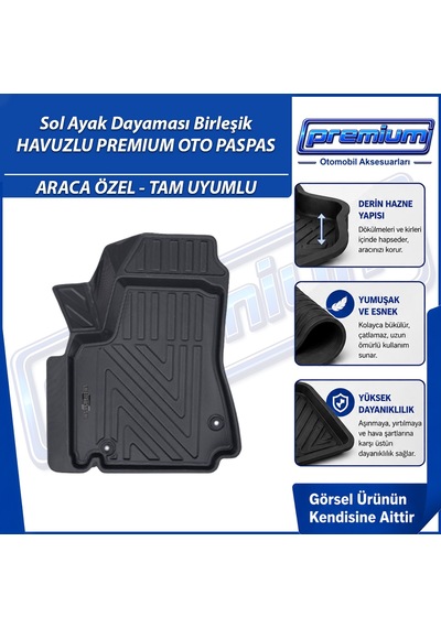 Citroen Berlingo Paspas Araca Özel 2008-2018 Derin Havuzlu Premium Oto Paspas