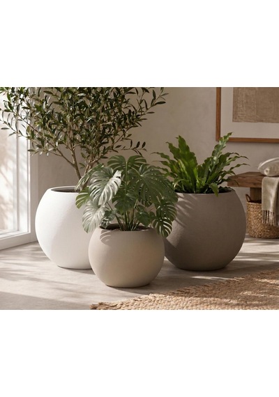 Zevli Japandi Tarzı Modern Küre Saksı 3'lü Set - Su Sızdırmaz Dekoratif Salon Ve Balkon Saksısı Hediyelik Çiçeklik Seti Sahra Kumu & Mermer Beyazı, 2 Zevli Japandi Tarzı Modern Küre Saksı 3'lü Set - Su Sızdırmaz Dekoratif Salon Ve Balkon Saksısı Hediyelik Çiçeklik Seti Sahra Kumu & Mermer Beyazı, 2
