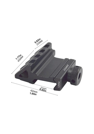Taktik 45 Derece Açı Ofset Yan Adaptörü Rts 20mm Picatinny Ray Lisinya Çok Renkli