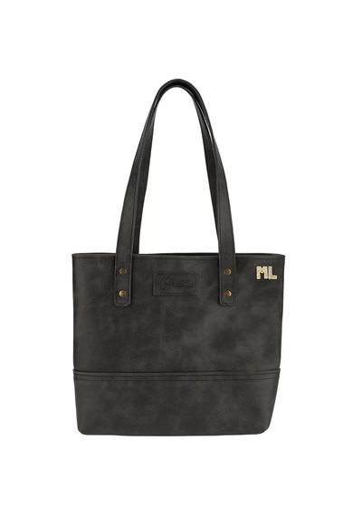 İsme Özel Tote Bag El Omuz Çantası - %100 Rainbow Deri - Ac03003 - Antrasit Antrasit
