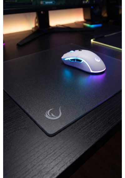 Vision Cam Mouse Pad Kauçuk Taban 450x400x3mm Micro-etched Cam Slip Resistant Gaming Siyah