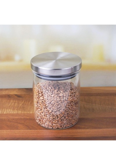 300 Ml Vakumlu Metal Kapaklı Borosilikat Cam Kavanoz 8.5cm 10cm 1 Adet Çok Renkli