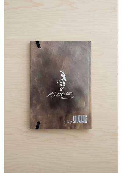 Atatürk Tarihsiz Ajanda Kuşe Kapak Kahverengi 1 Adet Atatürk Modalist Çizgili Defter Lastikli 14x20 Cm Günlük Planlayıcı