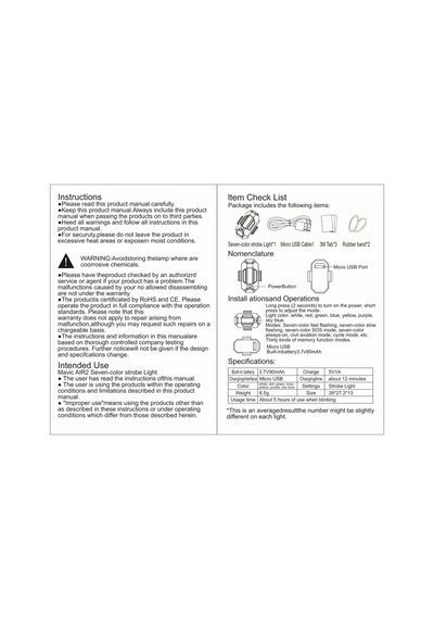 7 Renkli Rgb Led Motosiklet Uyarı Kaza Önleyici Mini Pilli Sinyal Led Drone Led Uçak Kanat Led Sts Oto Aksesuar