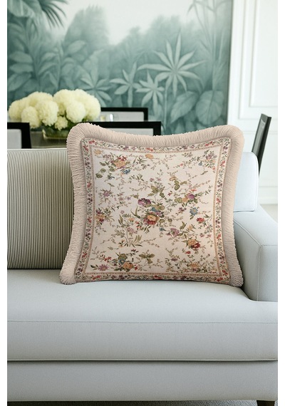 Vintage Çiçek Motifli Saçaklı Yastık Kılıfı - Zarif Krem Klasik Country Bej Püsküllü Kırlent Kılıfı Ayışığı Mint Yeşili Vintage Çiçek Motifli Saçaklı Yastık Kılıfı - Zarif Krem Klasik Country Bej Püsküllü Kırlent Kılıfı Ayışığı Mint Yeşili