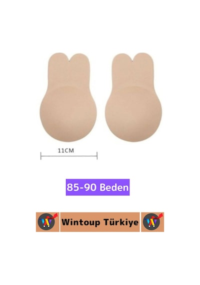 Wintoup Kendinden Yapışkanlı Tekrar Kullanılabilir İnce Tasarım Hayalet Sütyen Ten Renk Bej