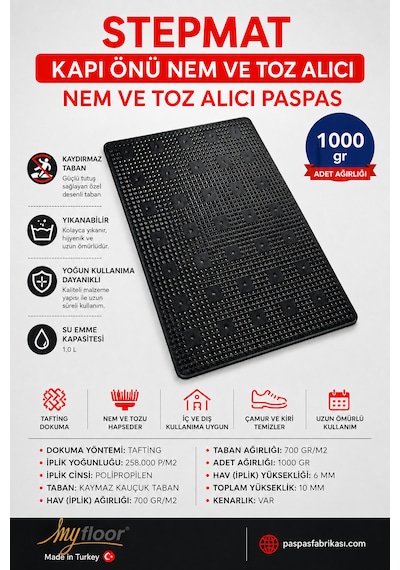 Nem Alıcı Toz Tutucu Çamur Sıyırıcı Pvc Taban Ve Pvc Bordürlü Scroll Bej Halılı Kapı Önü Paspası