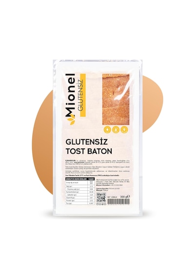 Mionel Glutensiz Tost Baton Ekmek 300 G - Süt Ve Yumurta İçermeyen Vegan Tost Ekmeği Diğer