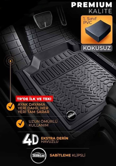 Volvo 440 460 Havuzlu Universal Paspas Krom Bej Renk