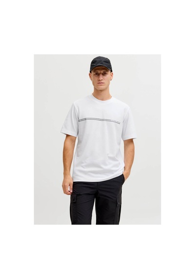Jack & Jones Jcofusıon Chest Brand Tee Ss Crew Noos Mavi