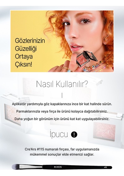 Mücevher Parlaklığında Yoğun Pigmentli Tekli Far Cre'ars Glitter Bomb Eyeshadow 07 Pink Dream Gleam 04217464