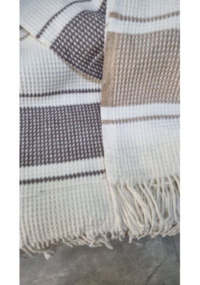 Livoras Home Dinarsu Cozy Life Pamuklu Tv Battaniyesi 130 X 170cm Vera Camel Vera Bej