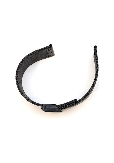 Hasır Kol Saat Kordonu Siyah Kalın Çelik 24 Mm Ø2,45