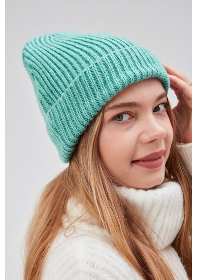 Derikem Basic Şık Standart Lüks Unisex Tiftik Bere Turkuaz