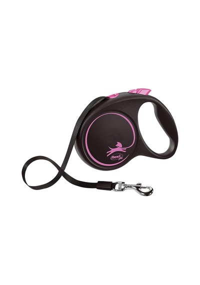 Flexi Black Design M Beden Pembe 5mt Şerit Tasma Genel