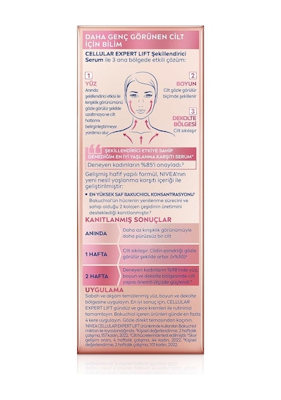 Ayrex Cellular Expert Lift Şekillendirici Ve Sıkılaştırıcı Serum 30ml, Doğal Retinol Alternatifi Bakuchiol,kır