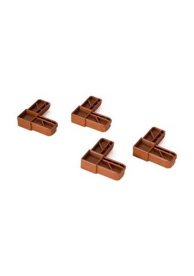Mavitrend 10x20 mm Sineklik Köşe Takozu 10 Adet kahverengi Renkli