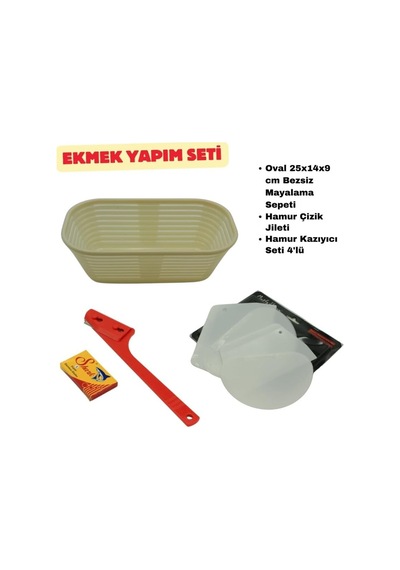 Ekmek Yapım Seti Oval 25 Cm Diğer