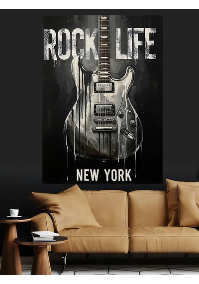 Rock Yaşam Tarzı New York Dekoratif Kanvas - Mdf Ahşap Tablo
