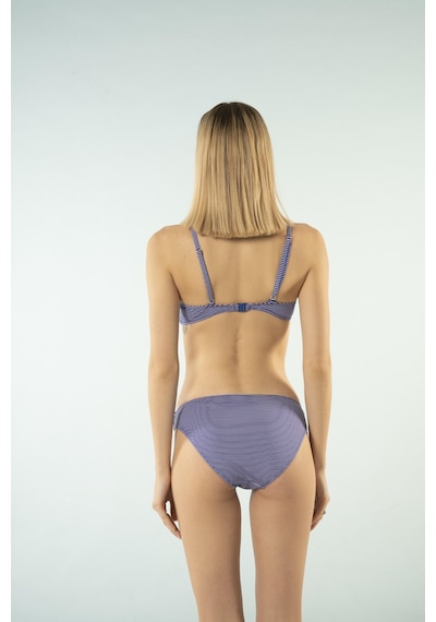 Estiva Çizgili Straplez İp Askılı Bikini Takımı - Lacivert Çok Renkli