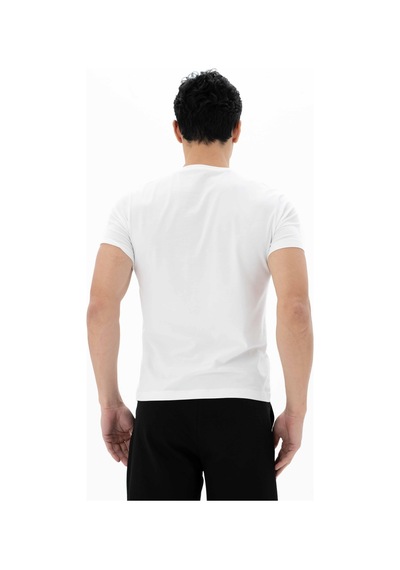 AR-MA Arma Erkek Slim Fit Bisiklet Yaka Tişört Y25344452201 Beyaz