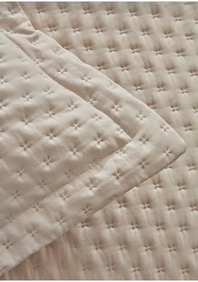 Karaca Home Breeze Soft Çift Kişilik Yatak Örtüsü Takımı Ekru Be