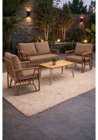 Lily Cappuccino 211 Masalı Kahverengi Bahçe Takımı Balkon & Teras Oturma Seti 4 Parça Lily Cappuccino 211 Masalı Kahverengi Bahçe Takımı Balkon & Teras Oturma Seti 4 Parça