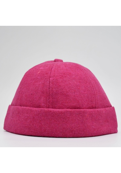 Şapkadan Etnik Desen Kısa Docker Şapka Vintage Cap Kasket Pembe