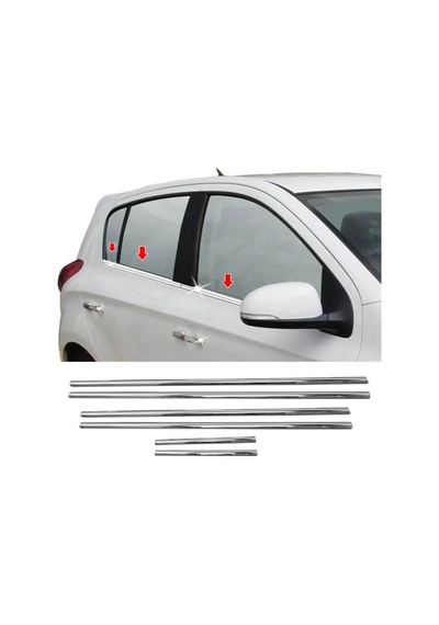 Hyundai İ20 Hb 2008-2014 Arası Krom Cam Çıta 6 Prç P.çelik