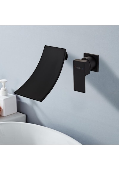 Küvet Jakuzi Lavabo Ankastre Şelale Banyo Bataryası Siyah