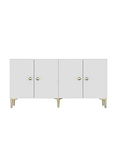 Ka1517bg Simple Konsol Ve Tv Sehpası Beyaz-gold 150cm Ka1517bg Simple Konsol Ve Tv Sehpası Beyaz-gold 150cm