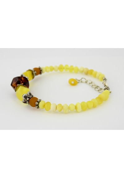 Kehribar Bayan Bileklik Özel Tasarım Ambergold Blk23-66 Çok Renkli