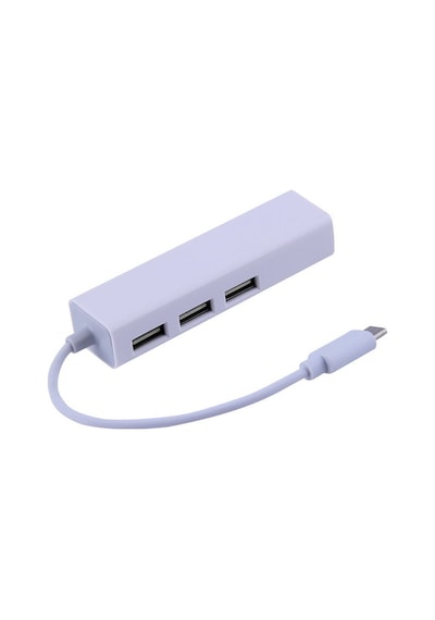 4693 Usb Type C Hub Rj45 Ethernet Çevirici Çoklayıcı Adaptör