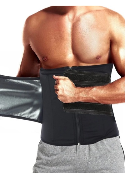 Fitform Giyim Sauna Etkili Sıkılaştırıcı Ve Toparlayıcı Unisex Termal Bel Korse Keme Black Siyah Renk