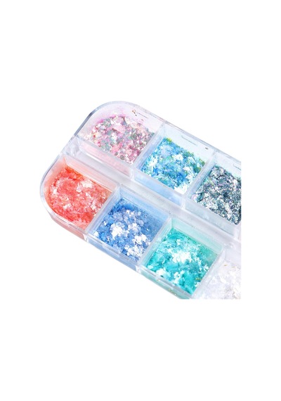 Tırnak Süsleme Yüki İnce Folyo Glitter Pulları Renkli Nail Art