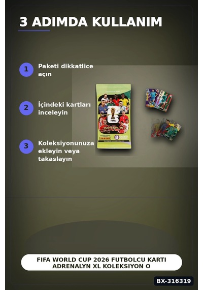 Fıfa World Cup 2026 Futbolcu Kartı Adrenalyn Xl Koleksiyon Oyunu 8 Adet Bx-316319