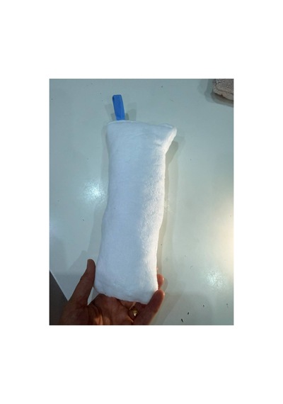 Kedi Köpek Oyuncağı Peluş Baskılı, Yumuşak Kumaşlı Hışırtılı Oyuncak Beyaz - 937493409