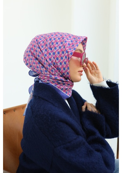 Silk Home Olinda Eşarp 48005-22 Mor, Pembe, Kırmızı, Turkuaz