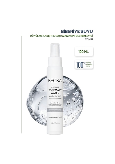 Becka Biberiye Suyu Saç Toniği %100 Doğal Dökülme Karşıtı Ve Uzama Destekleyici 100 Ml