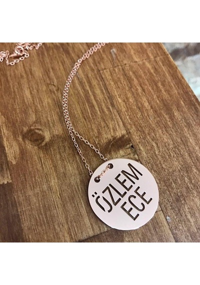 Gümüş İsimli Plaka Kolye Gümüş